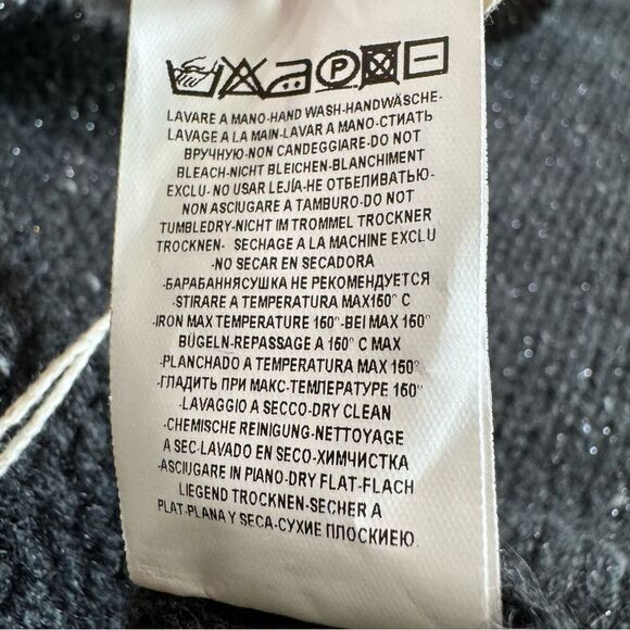 Gran Sasso Cashmere Chunky Knit Sweater 42/Small Cowl‎ Neck 3/4 Sleeve Gray - Picture 13 of 15